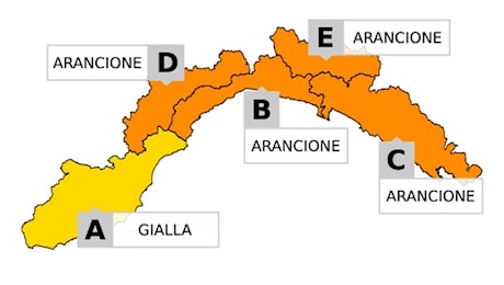 Allerta Arancione su Genova, Savona, Tigullio e Spezzino