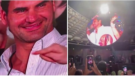 Roger Federer applaudito al concerto dei Coldplay, Chris Martin gli dedica dei versi