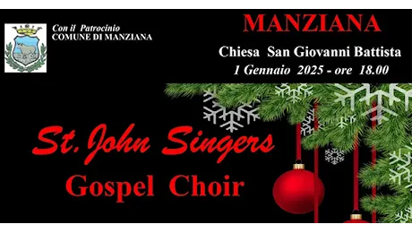 Manziana. A Capodanno 2025 inizio anno da non mancare con le sonorità spiritual-gospel dei St John’s Singers nella Chiesa di San Giovanni Battista