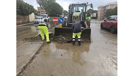 Nubifragio, squadre di Csp al lavoro per rimuovere detriti dalle strade