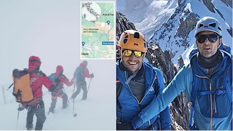 Dispersi da domenica sul Gran Sasso, i due alpinisti ancora non si trovano