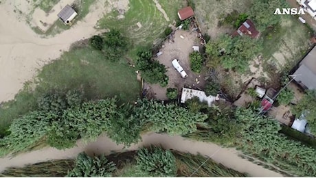 Maltempo nel Pisano, i danni dell'alluvione alle Badie visti dal drone