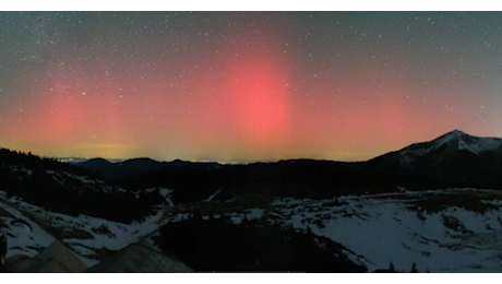 Aurora boreale sulle Dolomiti (FOTO): il 2025 si apre con cieli spettacolari