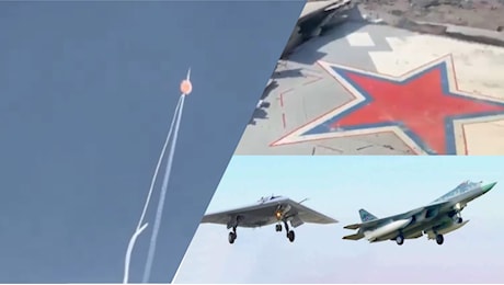 Il nuovo drone Sukhoi S-70 abbattuto da un Su-57