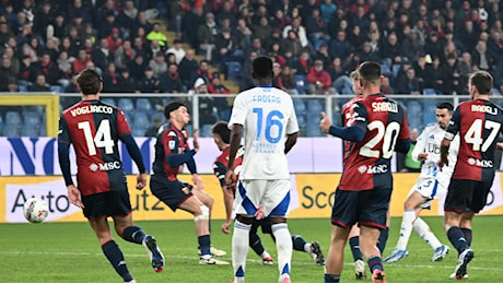 Genoa- Como finisce 1-1 gol di da Cuhna e Vogliacco: Balotelli entra e si fa ammonire