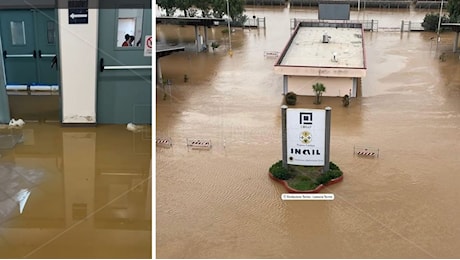 Giornata da incubo - Maltempo, anziani e lavoratori bloccati a San Pietro Lametino in una clinica di riabilitazione: il cibo arriva con il gommone