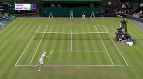 Wimbledon, ecco uno dei punti più belli messi a segno da Berrettini contro Sinner