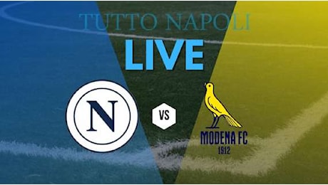 Napoli-Modena 0-0: parità all'intervallo, la traversa di Palumbo fa tremare il Napoli