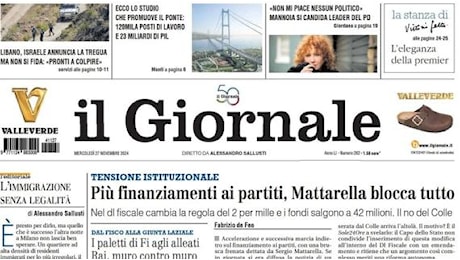 Il Giornale in prima pagina: Mancini pentito: 'Un errore lasciare la Nazionale'