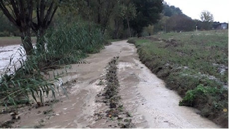 Strada invasa dal fango, famiglia bloccata in casa a Filetto