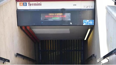 Sciopero dei trasporti: chiuse metro A e B