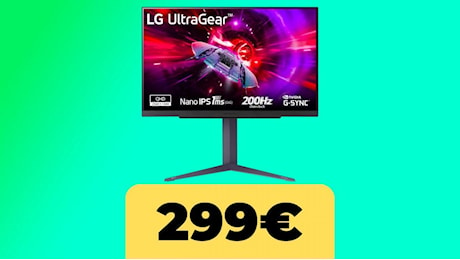 Il monitor da gaming LG UltraGear 27GS85Q è al minimo storico su Amazon Italia