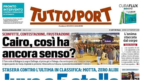 L'apertura di Tuttosport sulla gara di questa sera: Juve a cinque stelle