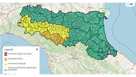 Vigilia di Natale con il vento: allerta gialla anche nel Parmense