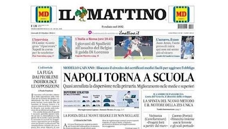 Il Mattino: I giovani di Spalletti all'assalto del Belgio: li guida Di Lorenzo