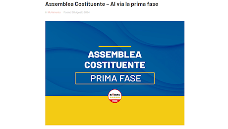 Mandati, nome, simbolo e gruppo dirigente: ecco i 20 temi della Costituente M5S