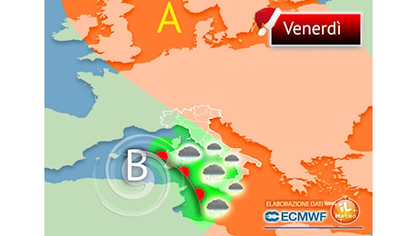 Meteo: Venerdì avanza un fronte depressionario, Precipitazioni sempre più diffuse a Santa Lucia; i dettagli