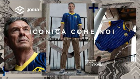 Hellas Verona: nuova maglia Home Kit 2024/25: testimonial d'eccezione il capitano dello scudetto Roberto Tricella
