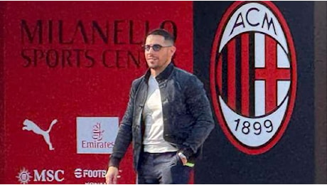 FOTO MN - Moncada è arrivato a Milanello per assistere alla rifinitura prima di Milan-Club Brugge. Assente Ibra