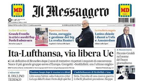 Il Messaggero : Lotito chiede i danni a UEFA e Amsterdam. Roma, la svolta Ranieri