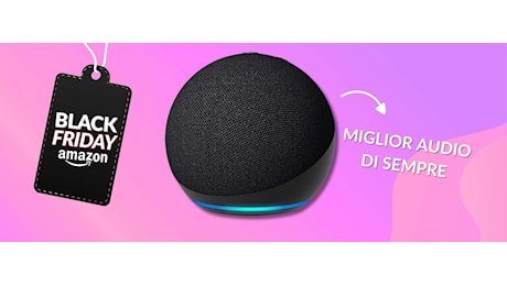 Echo Dot crolla a soli 25€ e Alexa risponde ad ogni domanda (Black Friday)