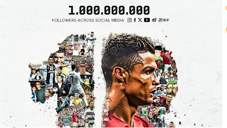 Cristiano Ronaldo è il primo a raggiungere un miliardo di follower sui social: «Abbiamo fatto la storia»