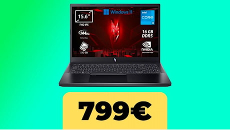 Acer Nitro V 15, il notebook da gaming è in forte sconto per il Black Friday di Amazon