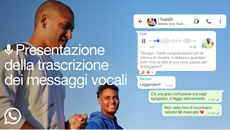 WhatsApp, ecco le trascrizioni dei vocali