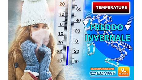 Meteo: Freddo invernale in arrivo, dal 12 Novembre crollo delle Temperature, giù anche di 10°C