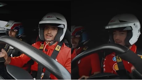 Sainz e Leclerc senza parole al volante della Ferrari F80 - Video