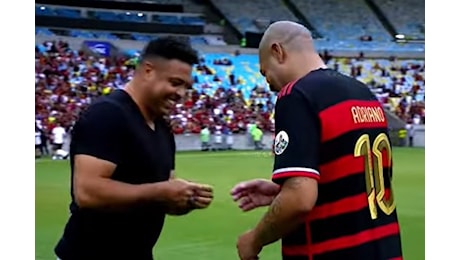 VIDEO – Partita d’addio per Adriano, da Ronaldo a Materazzi: quanti interisti in campo