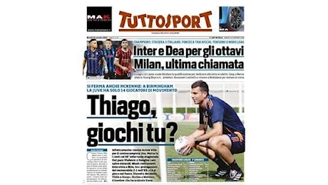 Juventus, si ferma anche McKennie. Tuttosport ironizza: Thiago, giochi tu?