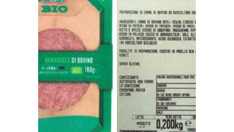 Rischio salmonella, richiamati tre lotti di hamburger prodotti a Vallese