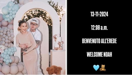 Lazza è diventato papà, è nato il primo figlio con la fidanzata Greta Orsingher. «Benvenuto all'erede. Welcome Noah»