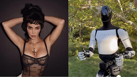 Kim Kardashian presenta il suo nuovo robot, è l’Optimus di Elon Musk: “Nuovo marito?”