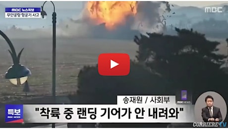 Corea del Sud: aereo si schianta ed esplode in una palla di fuoco, 179 morti; il Video del disastro