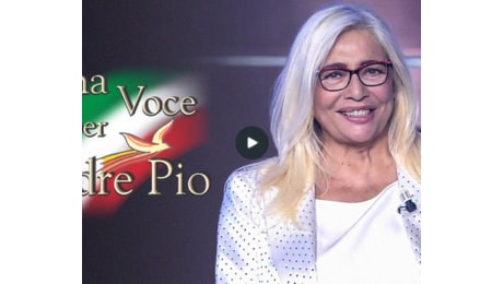 Mara Venier presenta Una Voce per Padre Pio mercoledì 3 da Pietrelcina