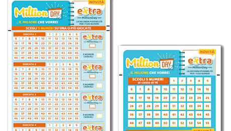 MillionDay e MillionDay Extra, le estrazioni delle 13 di domenica 15 dicembre