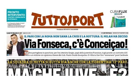 L'apertura di Tuttosport dopo l'ennesimo pareggio bianconero: Ma che Juve è?