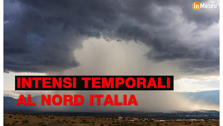 Previsioni meteo: intensi temporali dal pomeriggio al Nord, alto rischio downburst