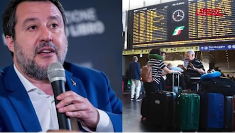 VIDEO Treni, Salvini: Disagi causati da errore impresa privata