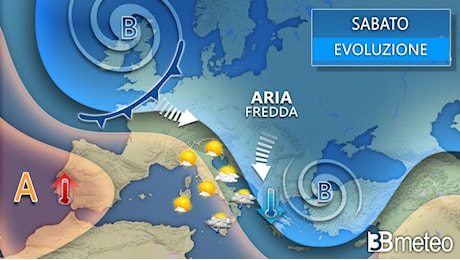 Meteo - Weekend con nuovo fronte freddo in arrivo sull'Italia con pioggia, temporali, neve e vento forte. I dettagli