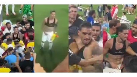 Darwin Nunez impazzisce: va in tribuna e prende a pugni i tifosi della Colombia