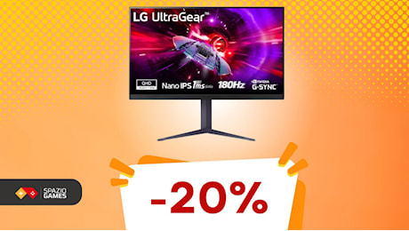 Gioca come un professionista con questo monitor LG ad alte prestazioni, oggi con il 20% di SCONTO!