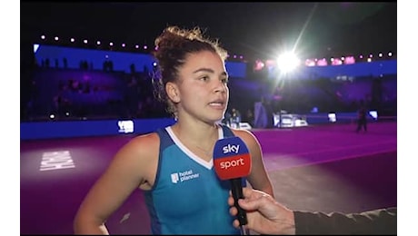 Wta Finals, Paolini: 'Buona partita, mi sto divertendo un sacco'. Video