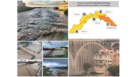 Maltempo in Liguria: l'allerta scende a gialla sino alle 14. Nell'imperiese registrati 45millimetri nella prima mattina