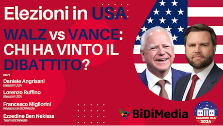 DIRETTA BIDIMEDIA – USA2024 – Walz vs. Vance: chi ha vinto il dibattito?