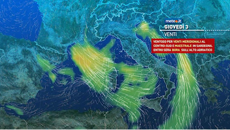 Attenzione al forte maltempo: vento e pioggia, alto rischio di nubifragi. Le previsioni meteo dal 3 ottobre