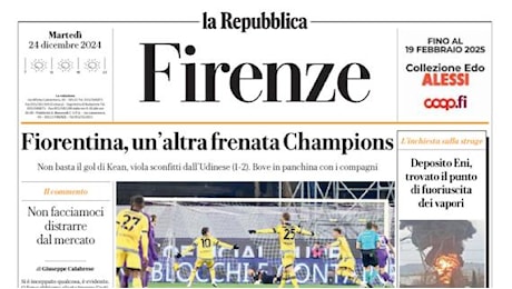 Altro ko subito dalla Fiorentina. La Repubblica di Firenze: Frenata Champions