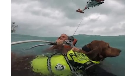 Uragano Helene, la Guardia Costiera Usa salva un uomo e il suo cane